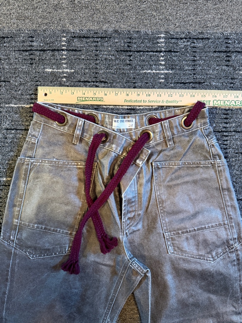 NWOT We The Free Metallic Moxie Barrel Jeans - Picture 7 of 7